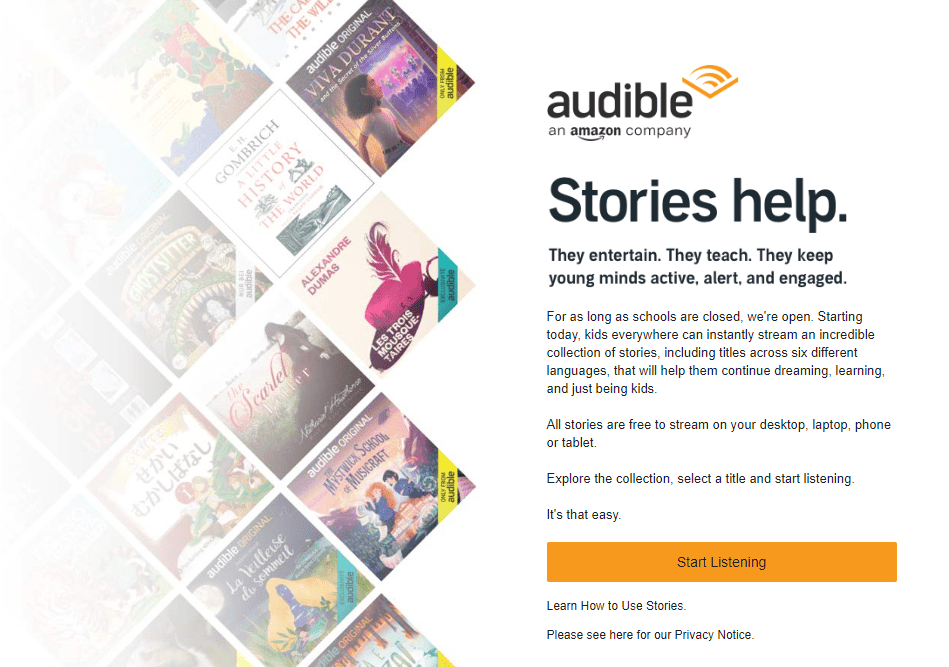 Audiolibros gratis para niños en inglés y en español