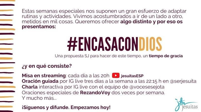 #EnCasaConDios: La propuesta distinta de los jesuitas para este tiempo de convivencia familiar